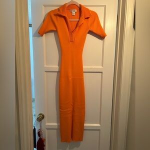 Caroline Constas Orange Dress